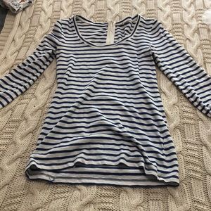 Blue striped long sleeve t